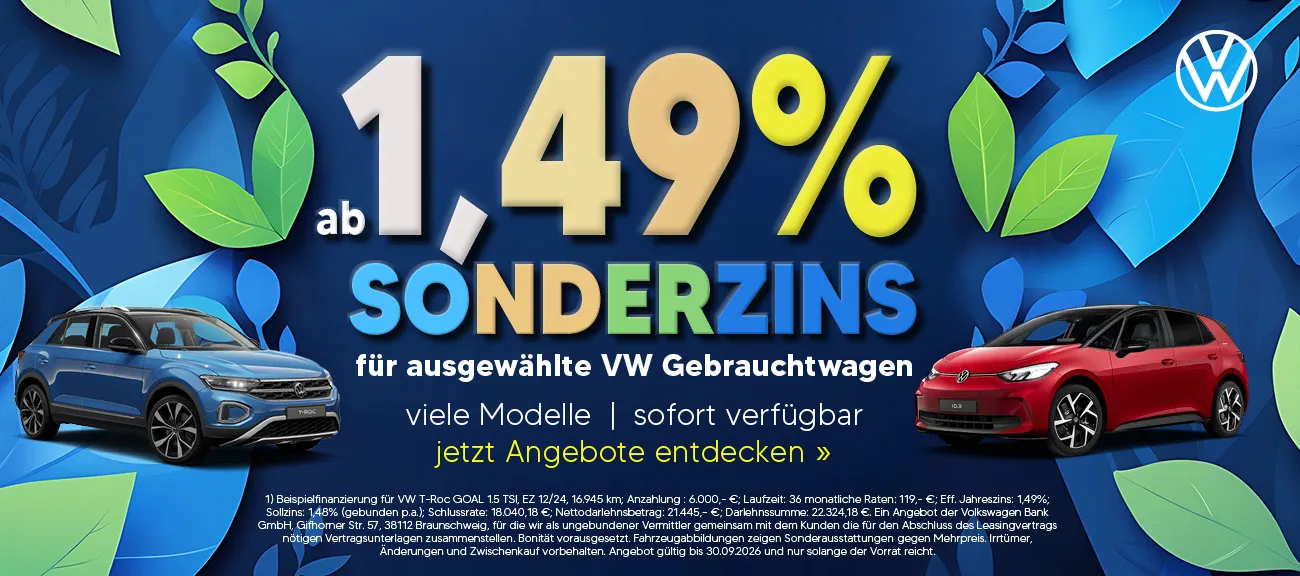VW GW Zins ab 1,49%
