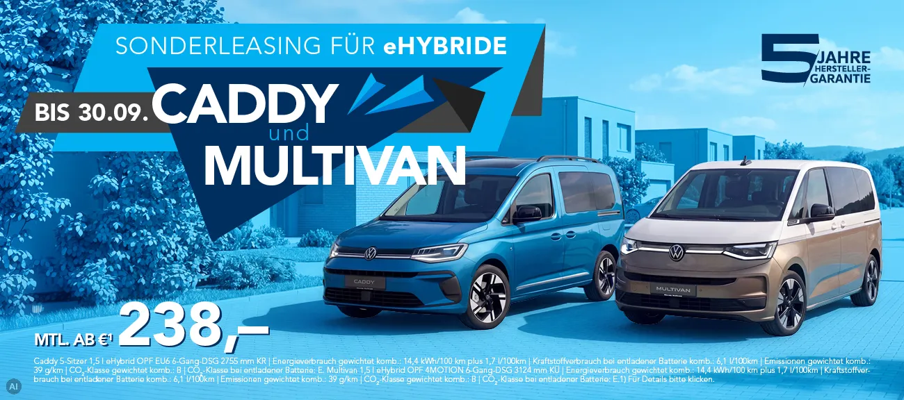 VW Caddy und Multivan E-Hybrid