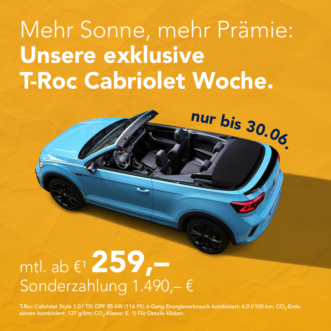 BEITRAG VW T-Roc Cabrio Speziwoche BEITRAG VW T-Roc Cabrio Speziwoche