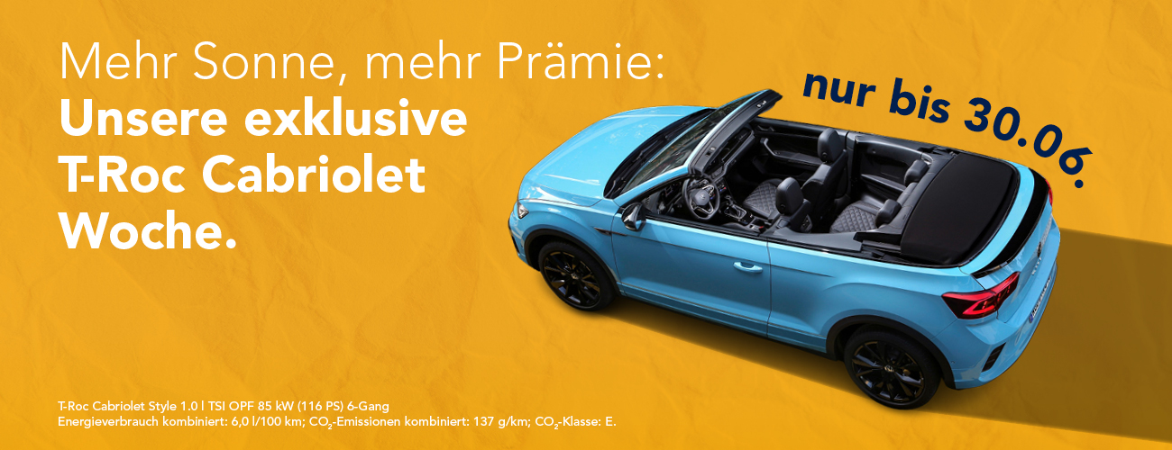 HEADER DESKTOP VW T-Roc Cabrio Speziwoche HEADER DESKTOP VW T-Roc Cabrio Speziwoche