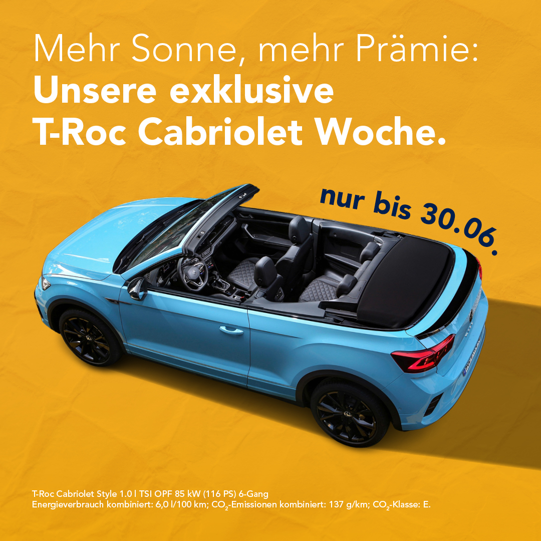 HEADER MOBILE VW T-Roc Cabrio Speziwoche HEADER MOBILE VW T-Roc Cabrio Speziwoche